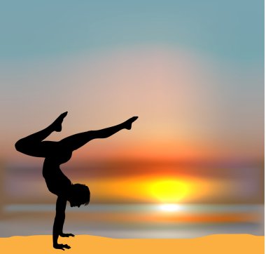 yoga konumda hamile kadın