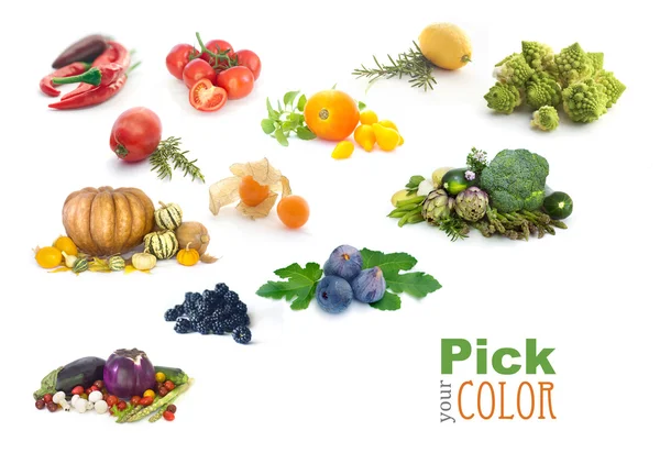 Frutas y verduras color arco iris . —  Fotos de Stock