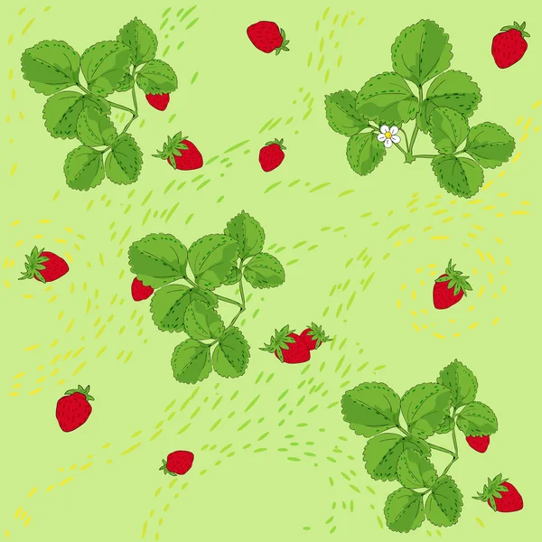 Vector strawberry background — Stock Vector