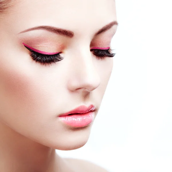 Beautiful woman face. Perfect makeup Stock Picture