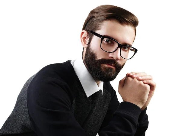 Portrait of handsome man with beard — Stock Photo, Image