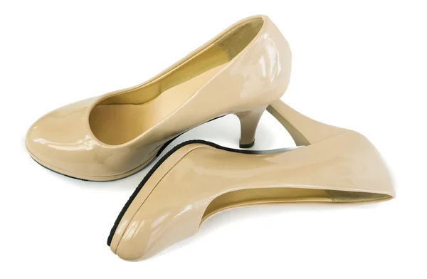 Eleganti scarpe da donna colore beige — Foto Stock