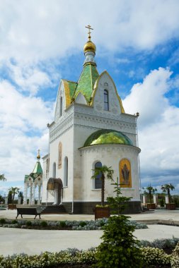 Novoukrainsky çiftliğindeki Kutsal Bakire Meryem Kilisesi. Krasnodar bölgesi. Rusya 'nın güneyi