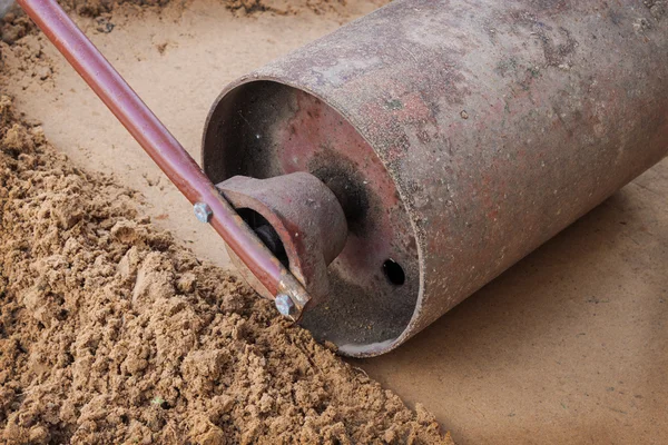 Rink for manual compaction of soil — Stock Photo, Image