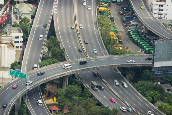 Aerial view on highway overpass in Bangkok, Thailand — Stock Photo, Image