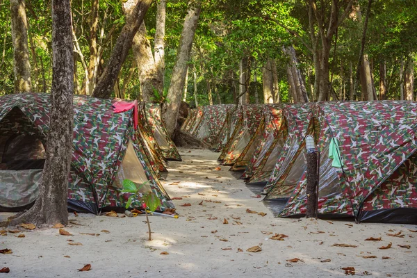Tents camping at  Similan Islands Thailand — Stock Photo, Image