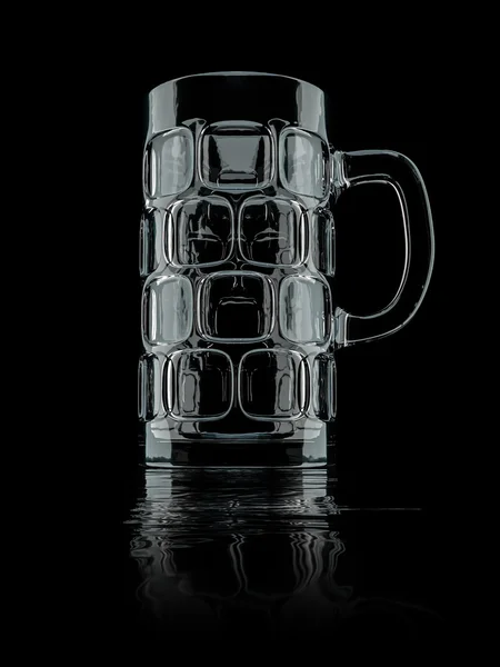 Ilustração 3D de vidro de cerveja — Fotografia de Stock
