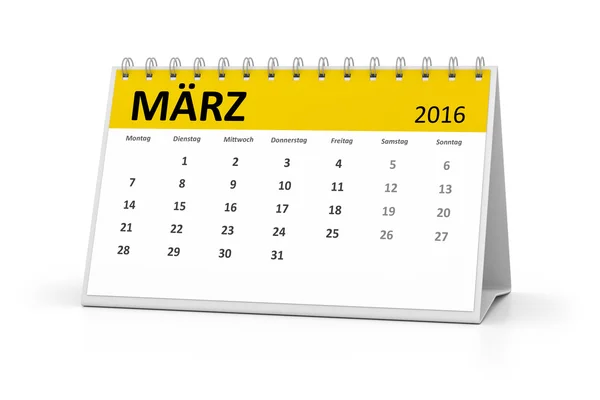 Un calendrier de table en allemand — Photo