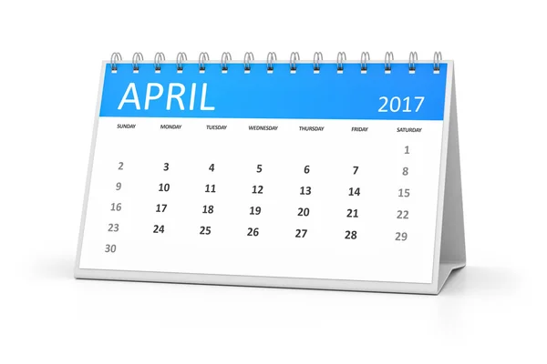 A blue table calendar — Stock Photo, Image