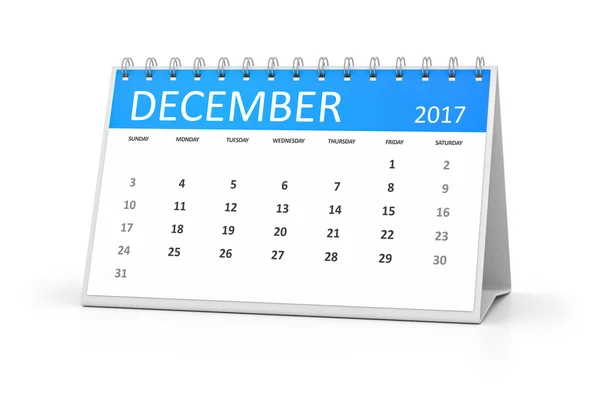 Een blauwe tabel kalender — Stockfoto