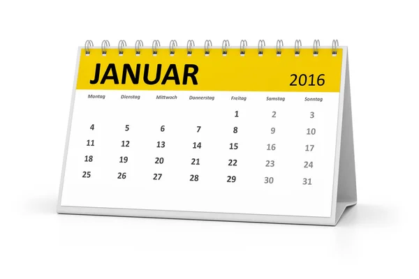 Een Duitse taal tabel kalender — Stockfoto