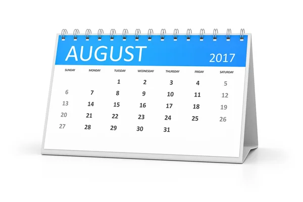 Un calendario da tavolo blu — Foto Stock