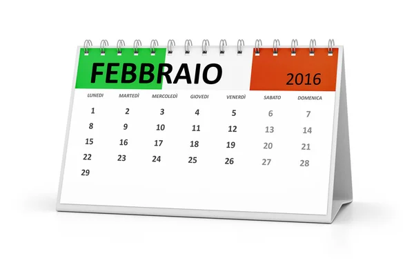 Un calendrier de table de langue italienne — Photo