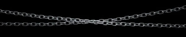 Crossed metal chains — Stock Photo, Image