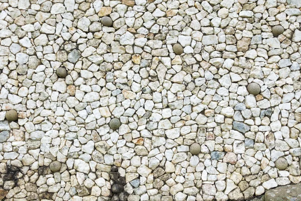 Wall with white rough stones — Stock Photo, Image