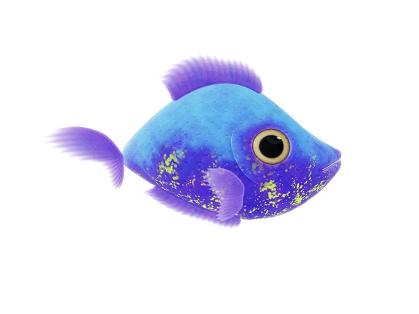 Purple blue fish illustration — Stock Photo, Image