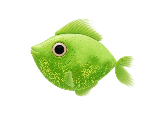 Green fish illustration — Stock Photo, Image
