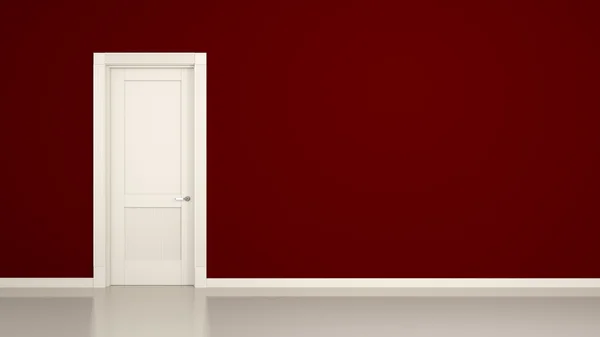 Fondo rojo de pared y puerta —  Fotos de Stock