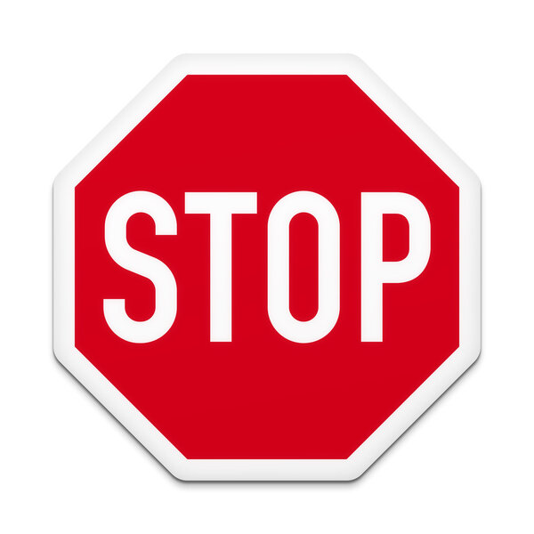 typical stop sign