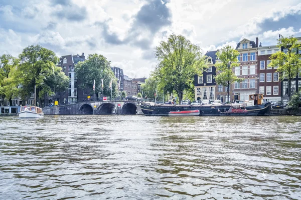 Vista dos canais de Amesterdão — Fotografia de Stock