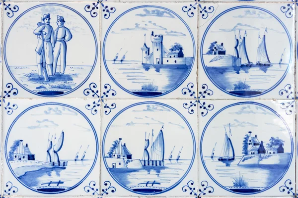 Blue delft tiles — Stock Photo, Image