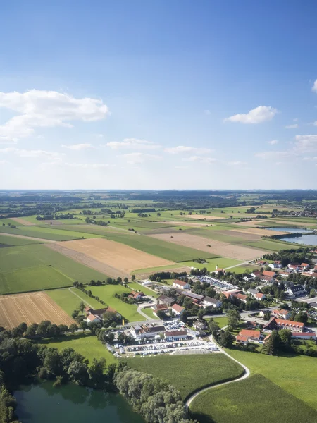 View through airplane window — Stock Photo, Image