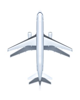 Yukarıdaki beyaz uçak