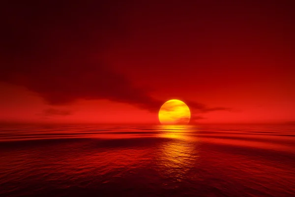 Sunset over the sea — Stock Photo, Image