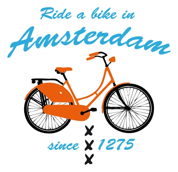 在阿姆斯特丹骑自行车 — 图库照片