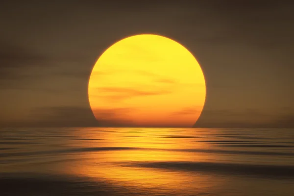 Захід сонця над морем — стокове фото