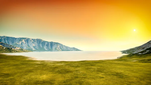 Natuur landschap sunset — Stockfoto