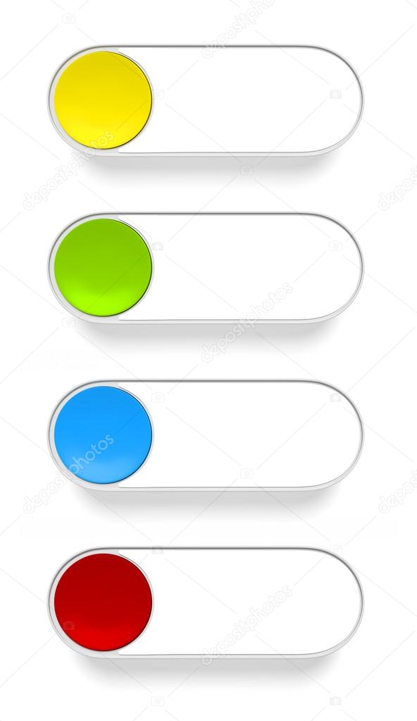 Push button in different colors