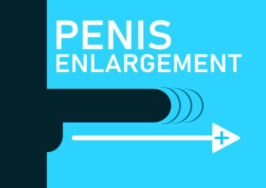 An illustration of a penis enlargement symbol clipart