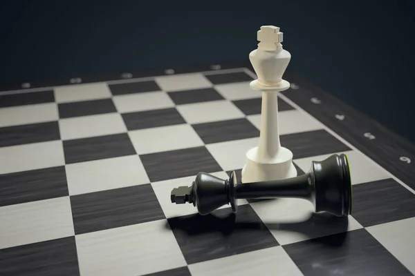 Schach Zwei Könige Schachmatt Illustration — Stockfoto