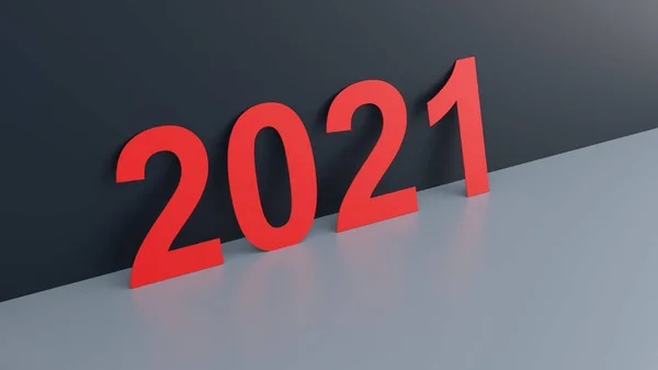 New Year 2021 Cut Out Text Illustration — Stock Photo, Image