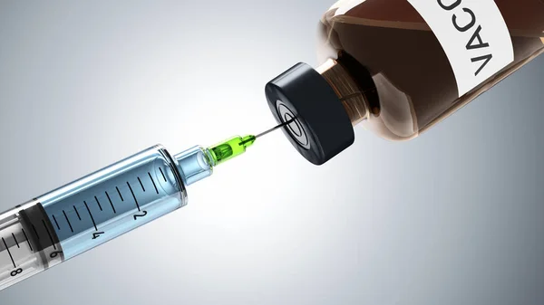 Typical Syringe Vaccination Illustration — Stock Photo, Image