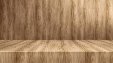 Boş modern stüdyo odası arka planı, içeriğinizi göstermek için kopya alanı olan ürün görüntüsü, 3 boyutlu illüstrasyon