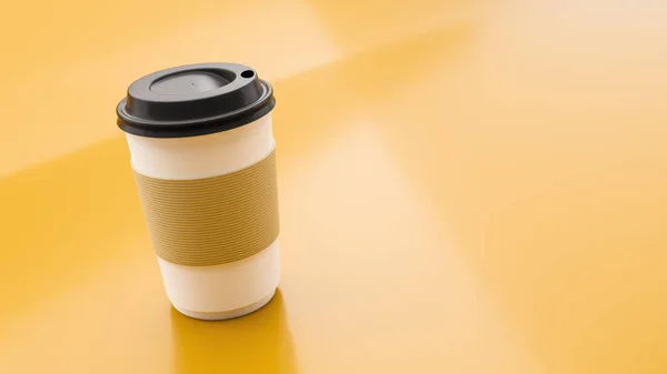 Типова Кава Щоб Піти Чашку Простором Вашого Вмісту Ілюстрації — стокове фото