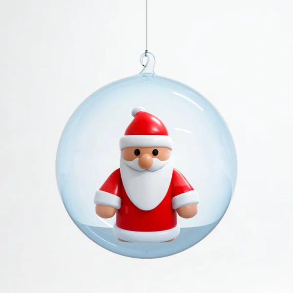 Santa Claus Dentro Una Bola Navidad Ilustración —  Fotos de Stock