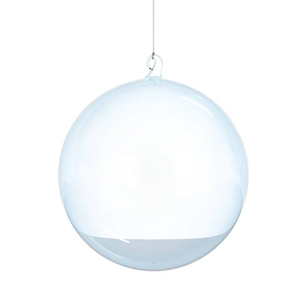 圣诞玻璃球空白3D插图 — 图库照片