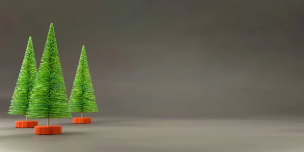 Weihnachten Displayhintergrund Mit Einem Spielzeug Tannenbaum Illustration — Stockfoto