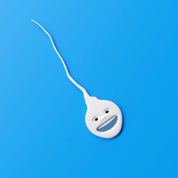 Sweet Little Smiling Sperm Symbol Illustration — Stock Photo, Image