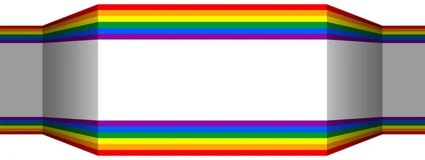 Een Illustratie Van Een Regenboog Kleuren Banner Achtergrond — Stockfoto