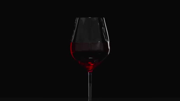 Vin Rouge Verre Vin Réfraction Lumineuse Boucle Infinie Rendu Animation — Video