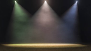 karamsar sahne ışığı arka planı 3d İllüstrasyon