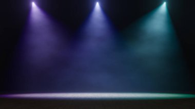 karamsar sahne ışığı arka planı 3d İllüstrasyon