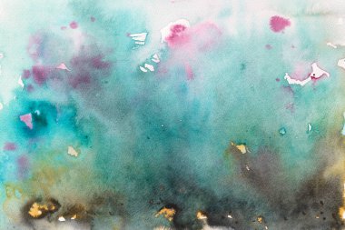 Soyut bulutlu bir arkaplanın suluboya çizimi