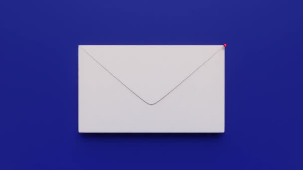 Mail Symbol Flies Note Number One — Stock Video