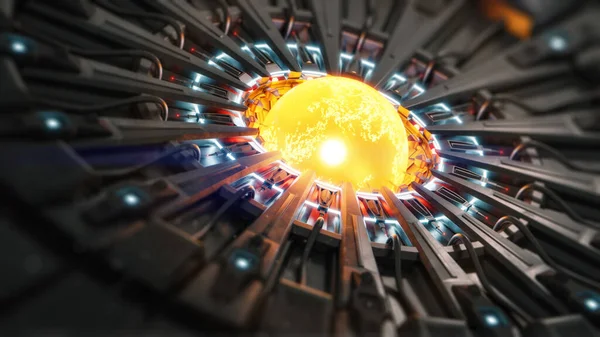 Energy Plasma Ball Science Fiction Illustration — Stock fotografie