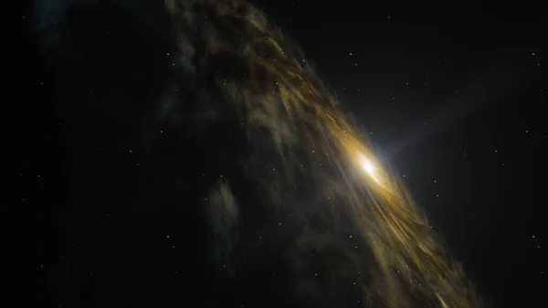 Bir Sarmal Galaksi Uzay Sanatı Illüstrasyon — Stok fotoğraf